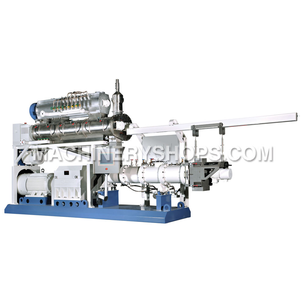 aquafeed twin-screw cooking extruder